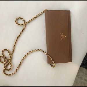 Prada Saffiano Wallet on a Chain AUTHENTIC